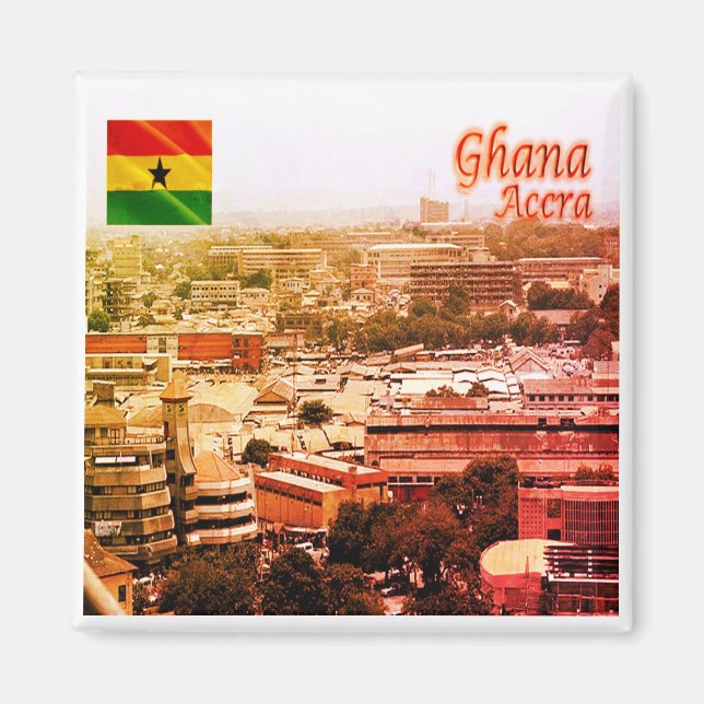 zGH003 ACCRA North, Ghana, Africa, Fridge Magnet (Front)