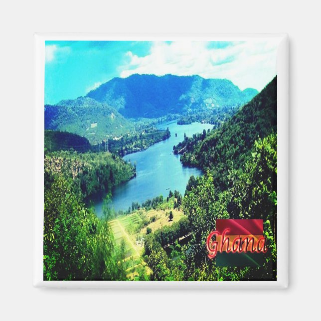 zGH006 GHANA, Volta Lake, Africa, Fridge Magnet (Front)