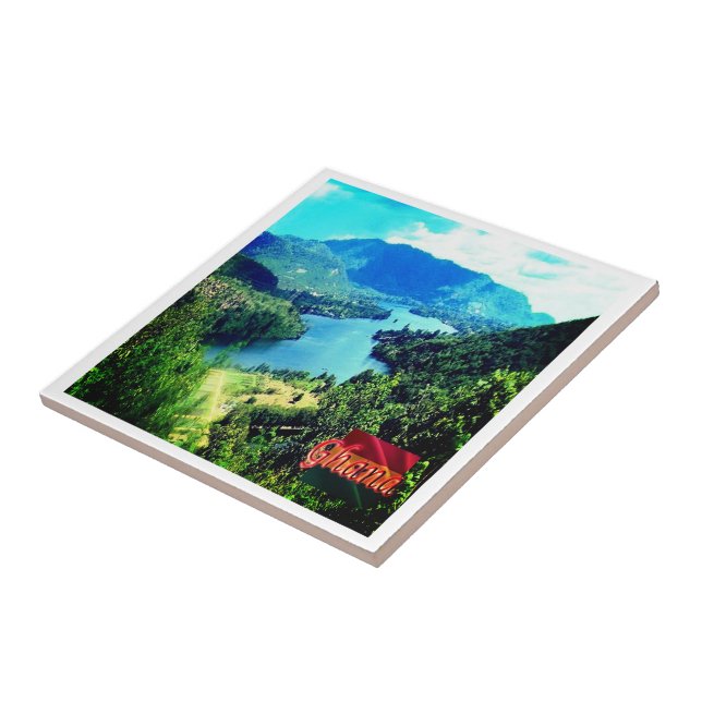 zGH006 GHANA, Volta Lake, Africa, Tile (Side)