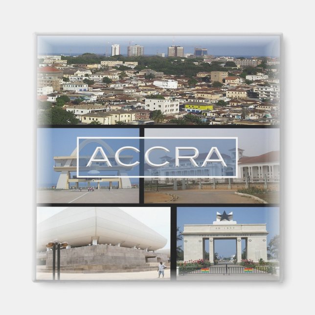 zGH009 ACCRA, Mosaic, Ghana, Africa, Fridge Magnet (Front)