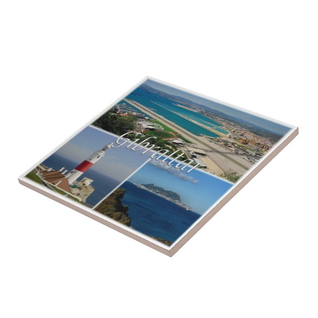 zGI003 GIBRALTAR The Lighthouse, Europe, Tile (Side)