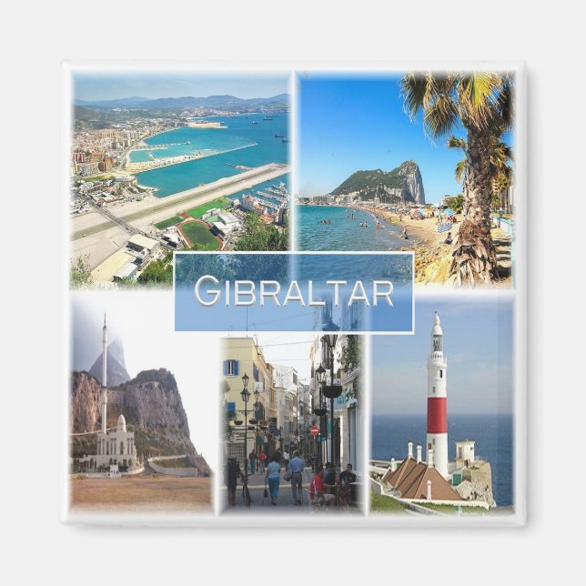 zGI004 GIBRALTAR, Europe, Fridge Magnet (Front)
