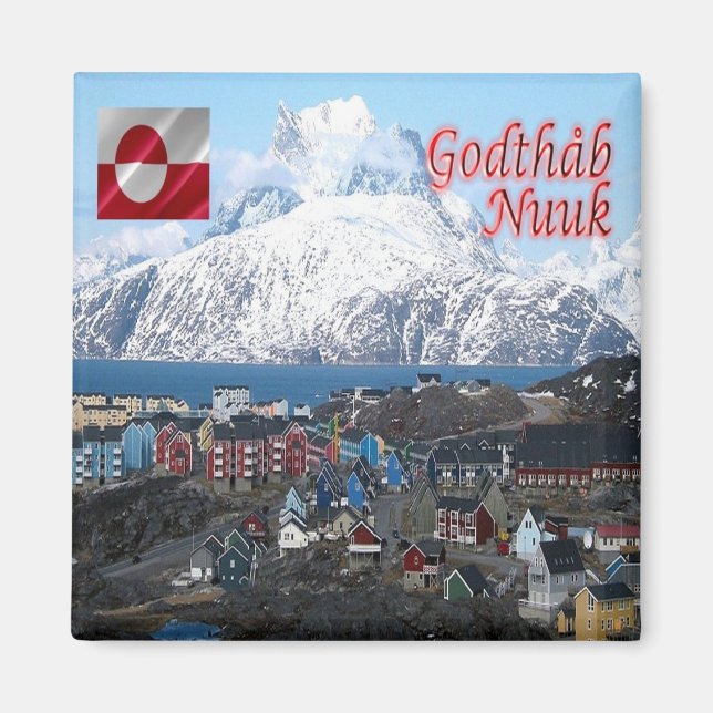 zGL004 GODTHAB, Nuuk City, Greenland, Fridge Magnet (Front)