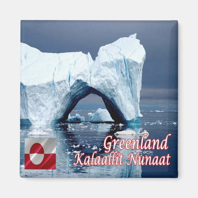 zGL007 KALAALLIT NUNAAT, Greenland, Fridge Magnet (Front)