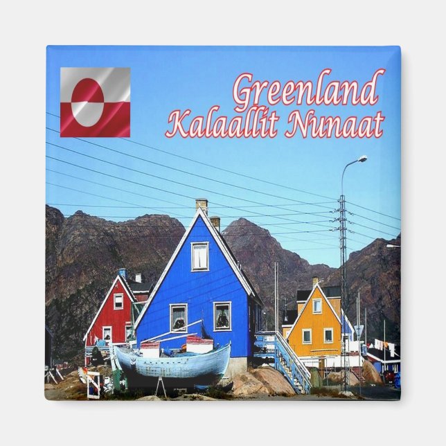 zGL008 KALAALLIT NUNAAT, Greenland, Fridge Magnet (Front)