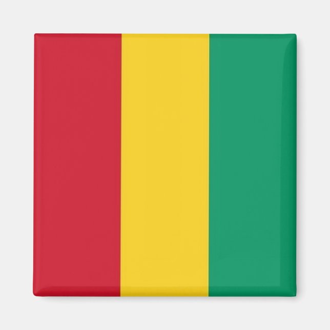 zGN001 GUINEA FLAG, Africa, Fridge Magnet (Front)