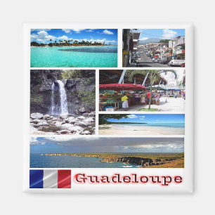 zGP003 mosaic of GUADELOUPE, Caribbean, Fridge Magnet
