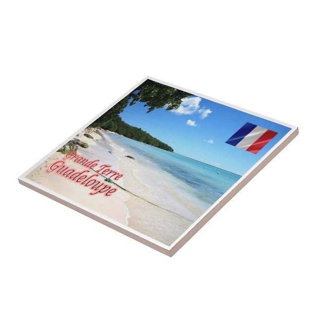 zGP004 GUADELOUPE, Grande-Terre, Beach, Tile (Side)