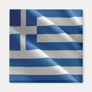 zGR002 Greece Waving Flag, Fridge Magnet
