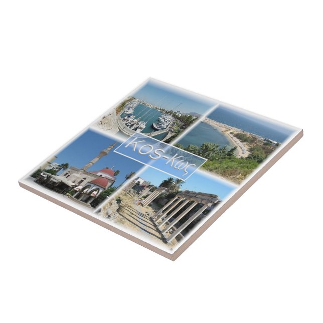 zGR020 mosaic of KOS, Greece, Europe, Tile (Side)