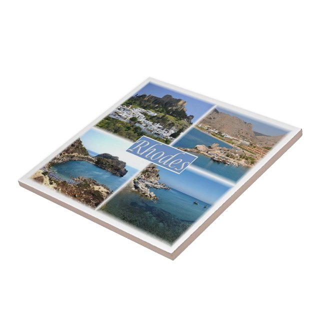 zGR025 RHODES, Greece, Europe, Tile (Side)