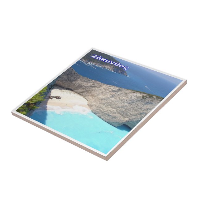 zGR028 ZANTE, Navagio Beach, Greece, Tile (Side)