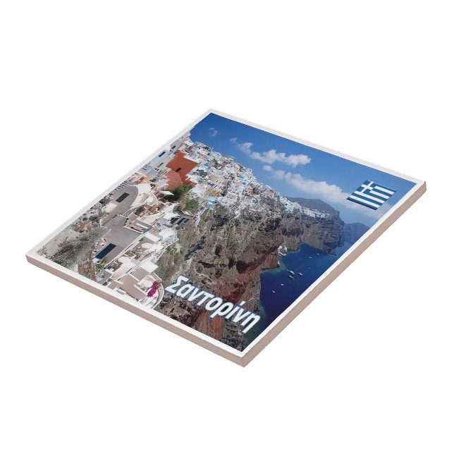 zGR032 SANTORINI, Thera, Greece, Tile (Side)