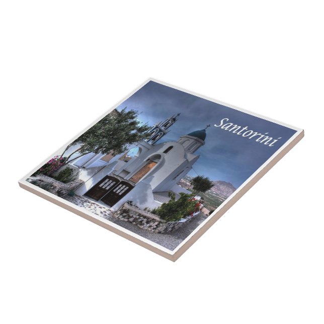 zGR034 SANTORINI, Greece, Tile (Side)