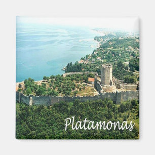 zGR041 PLATAMONAS, Greece, Fridge Magnet