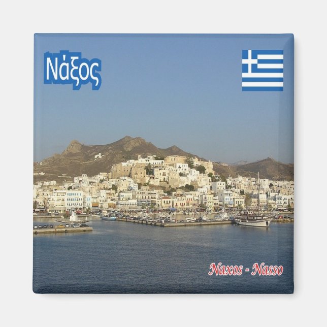zGR047 NAXOS, Greece, Fridge Magnet (Front)