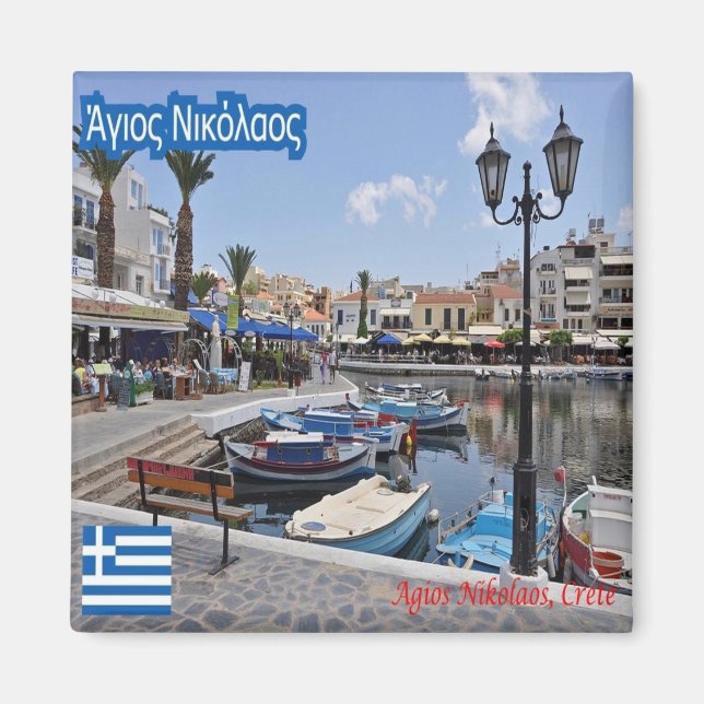 zGR063 CRETA Agios Nikolaos, Greece, Fridge Magnet (Front)