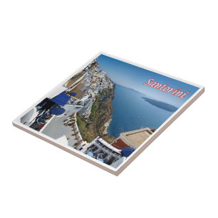 zGR074 SANTORINI Thera, Firai, Greece, Tile