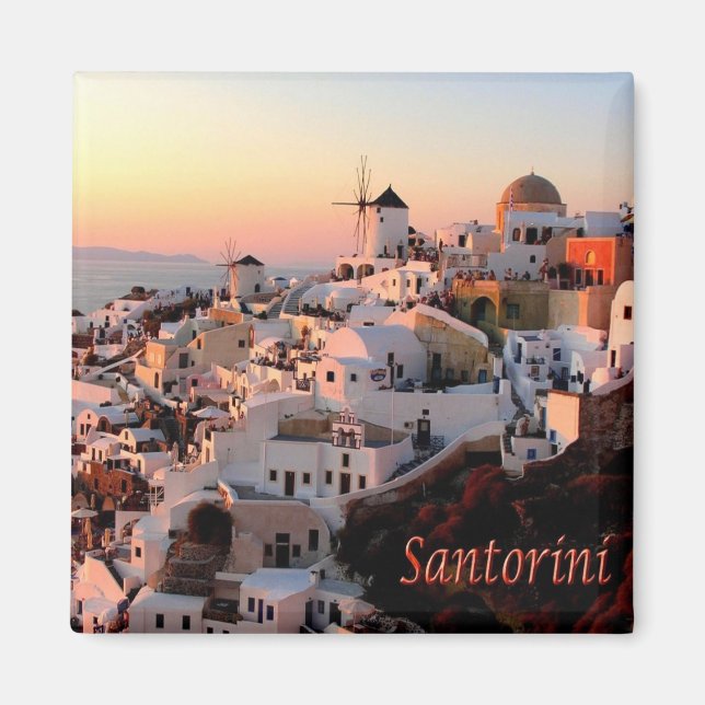 zGR077 SANTORINI - Oia Sunset - Greece - Fridge Magnet (Front)