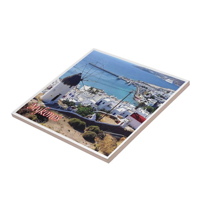 zGR103 MYKONOS Panorama, Greece, Tile (Side)