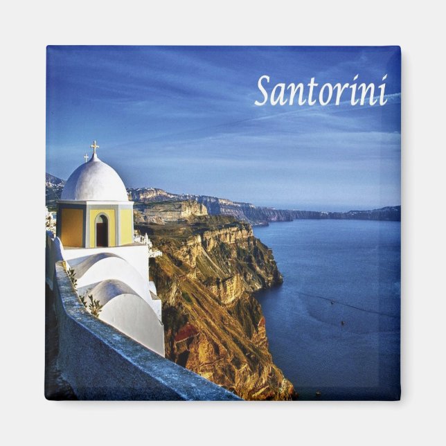 zGR90 SANTORINI, Fira, Greece, Fridge Magnet (Front)