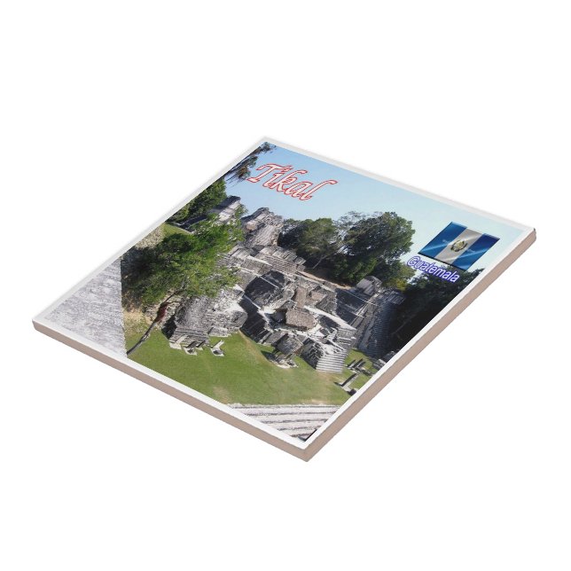 zGT011 TIKAL,Guatemala, America, Tile (Side)