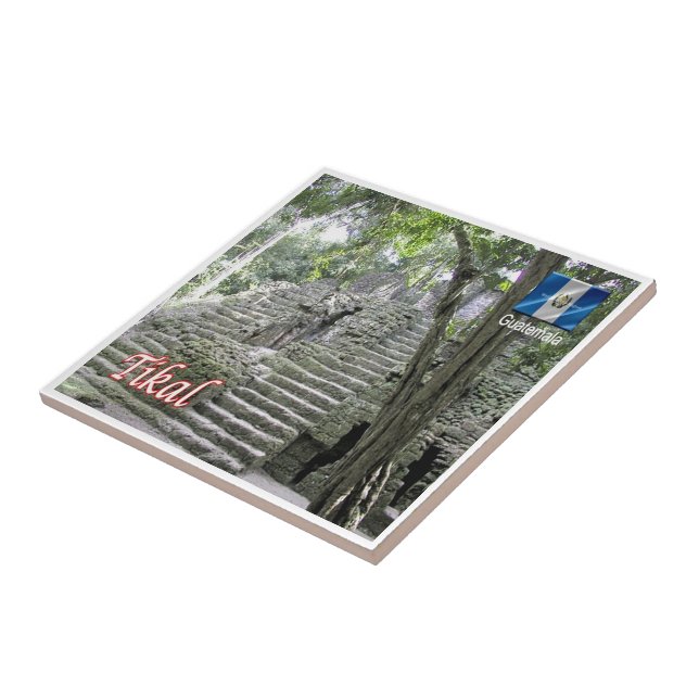 zGT012 TIKAL National Park, Guatemala, Tile (Side)