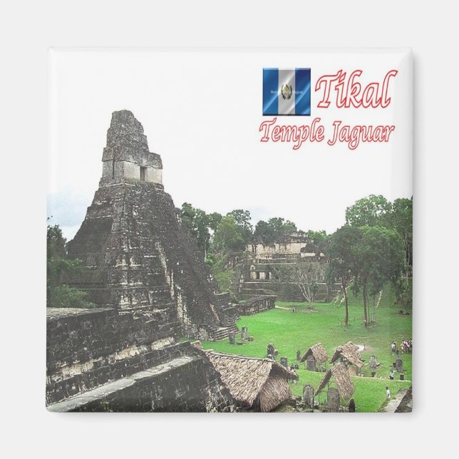 zGT015 TIKAL, Temple Jaguar, Guatemala, Fridge  Magnet (Front)