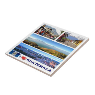 zGT017 GUATEMALA I Love, Mosaic, America, Tile