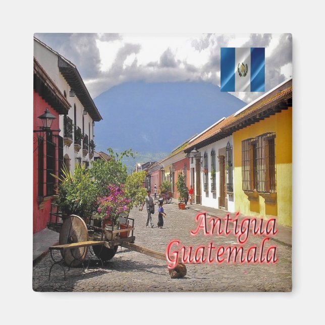 zGT022 ANTIGUA, Calle del Arco, Guatemala, Fridge Magnet (Front)