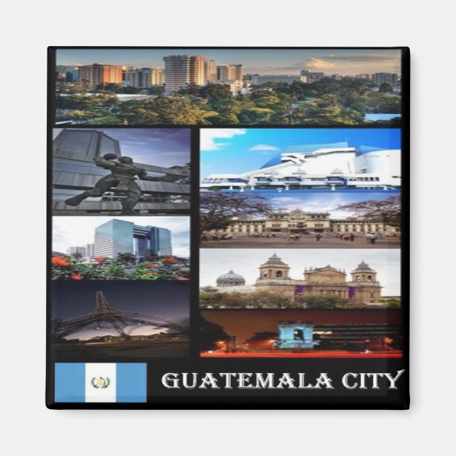 zGT023 GUATEMALA City, Mosaic, America, Fridge Magnet (Front)