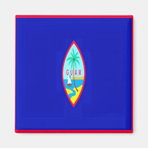 zGU001 GUAM FLAG, Oceania, Fridge Magnet