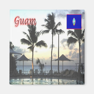 zGU006 GUAM Sunset, Oceania, Fridge Magnet