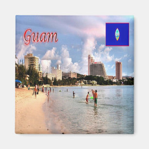 ZGU008 GUAM, TUMON Beach, Oceania, Fridge Magnet