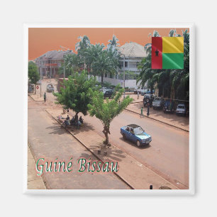 zGW003 BISSAU, Guinea Bissau, City Centre, Fridge Magnet