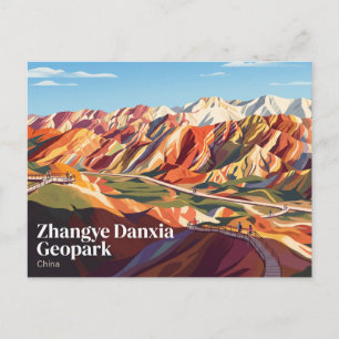 Zhangye Danxia Geopark China Postcard