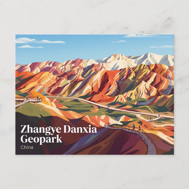 Zhangye Danxia Geopark China Postcard (Front)