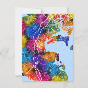 Zhanjiang China City Map Postcard