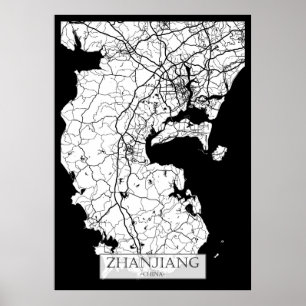 Zhanjiang China City Map Poster