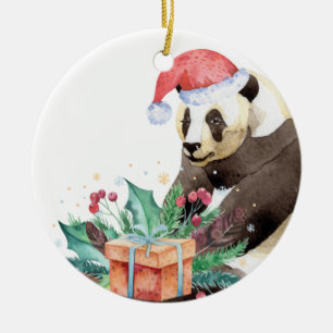Zhen Zhen the Panda Christmas Ceramic Tree Decoration