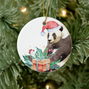 Zhen Zhen the Panda Christmas Ceramic Tree Decoration