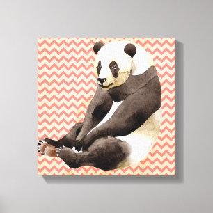 Zhen Zhen the Panda Wrapped Canvas Print