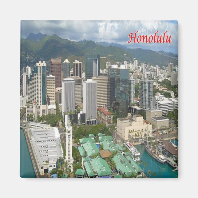 zHI003 HONOLULU, HAWAII, Oceania, Fridge Magnet (Front)