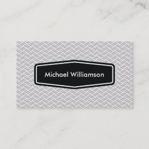 Zhigaki pattern business card - grey