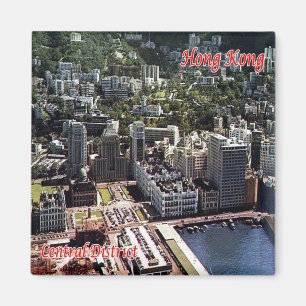 zHK003 HONG KONG Central District, Asia, Fridge Magnet