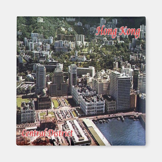 zHK003 HONG KONG Central District, Asia, Fridge Magnet (Front)