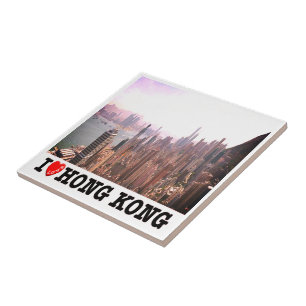 zHK015 I Love HONG KONG, Asia, Tile
