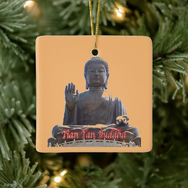 zHK020 TIAN TAN BUDDHA, Hong Kong, Souvenir,  Ceramic Ornament (Tree)