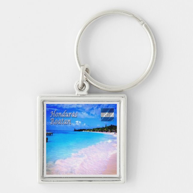 zHN008  ROATAN Bay Islands, Honduras, Key Ring (Front)