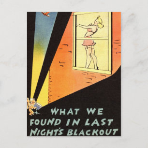 ZHR0023 1942 Last Night's Blackout Postcard